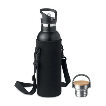 mo6366-03_Al Hadiya_Advertising_LLC Double wall water bottle with carry over shoulder bag
