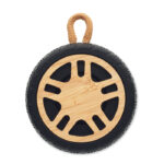 Bluetooth speaker wooden in shape of tyre