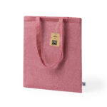 Pink cotton bag side view