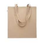 Tote bag with branding beige color