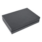 Gift set box in black color and die cut to keep the items in side perfectly