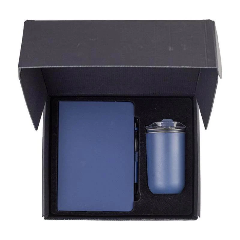 Giftology Set of Tumbler, A5 Notebook and Pen - Blue