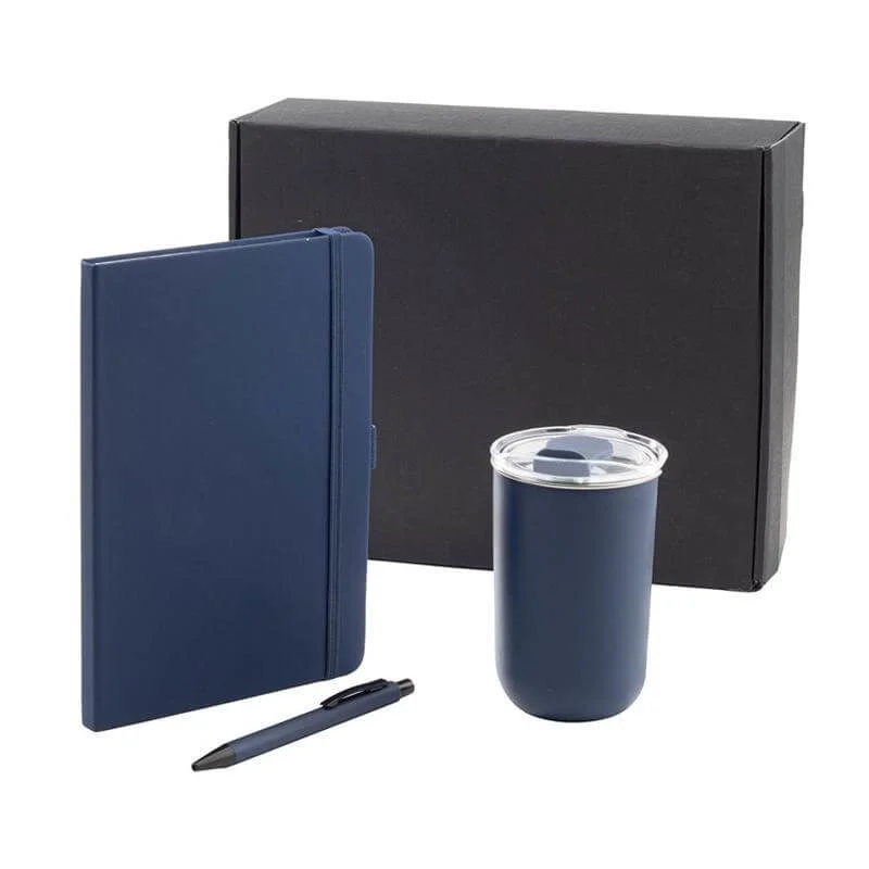 Giftology Set of Tumbler, A5 Notebook and Pen - Navy Blue Giftology Set of Tumbler, A5 Notebook and Pen - Navy Blue