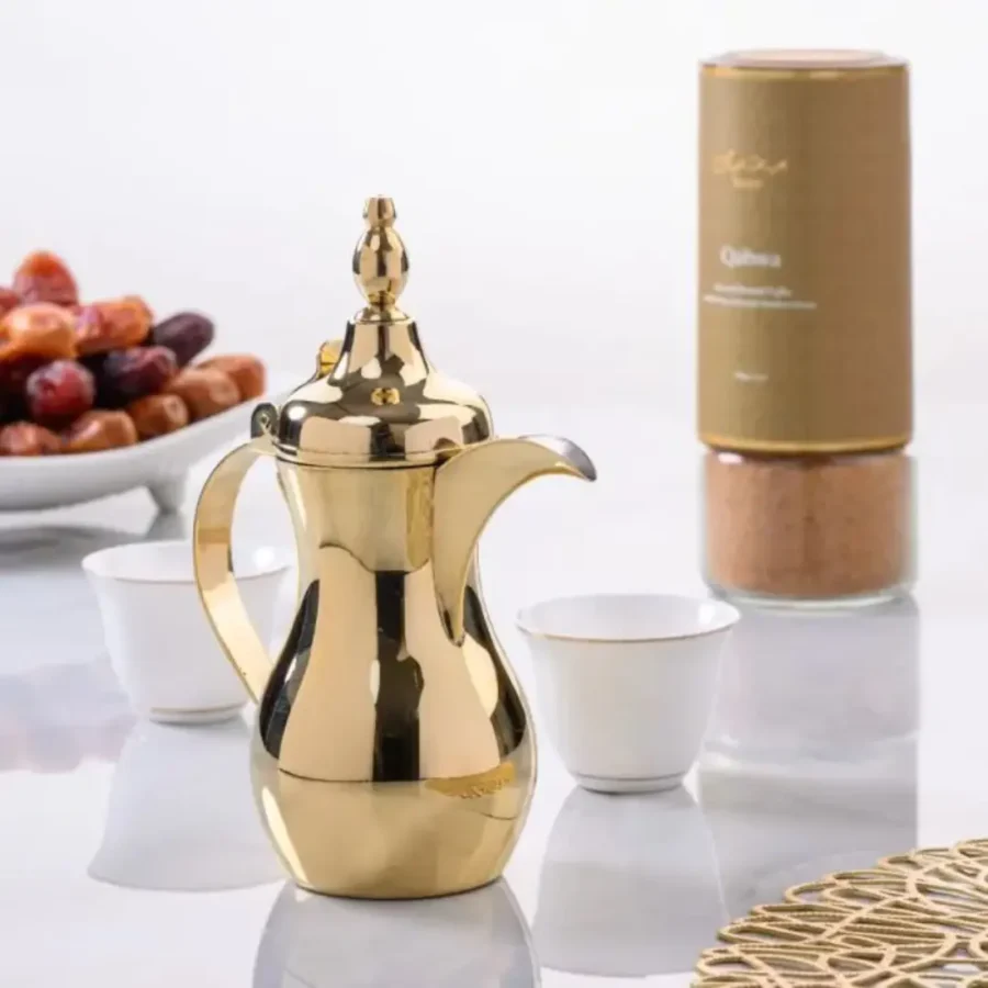 Gold Palm Qahwa Gift Set​ with Drawer (Ramadan Gifts)