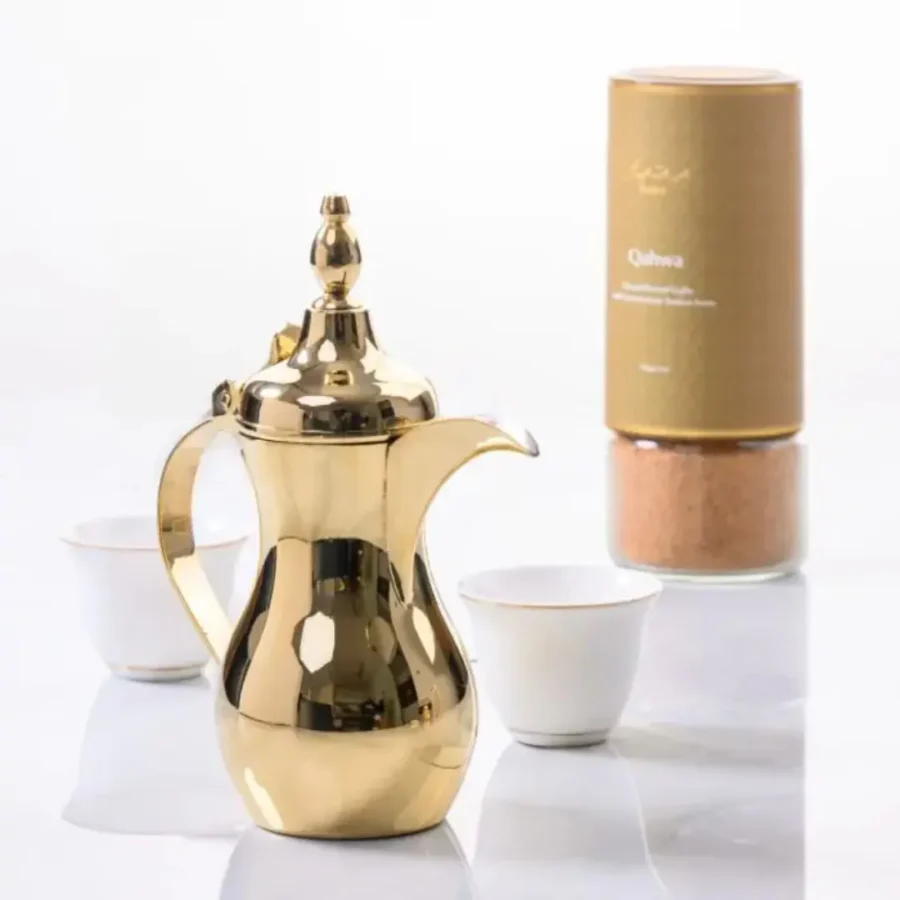 Gold Palm Qahwa Gift Set​ with Drawer (Ramadan Gifts)