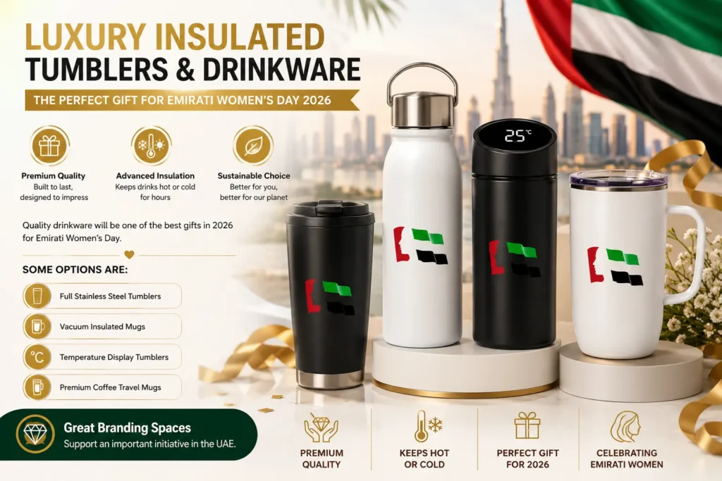 Luxury Insulated Tumblers and Drinkware​ for Emirati Womens Days 2026