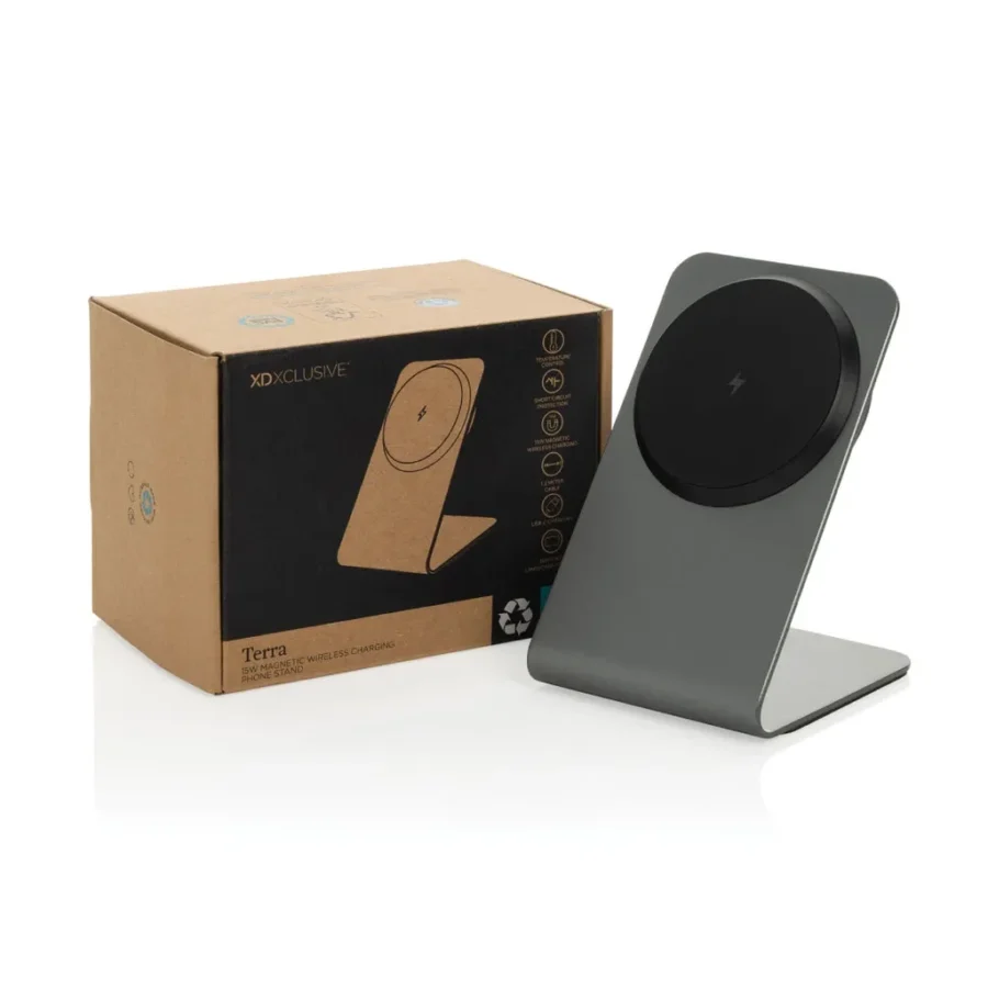 TERRA aluminum 15W magnetic wireless charging phone stand (1)