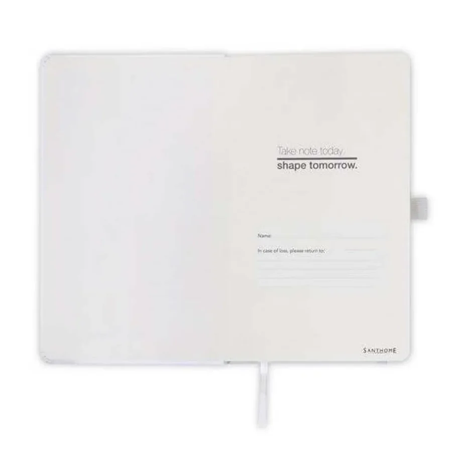 BARON - Santhome Expanded A5 Hard Cover Notebook - White