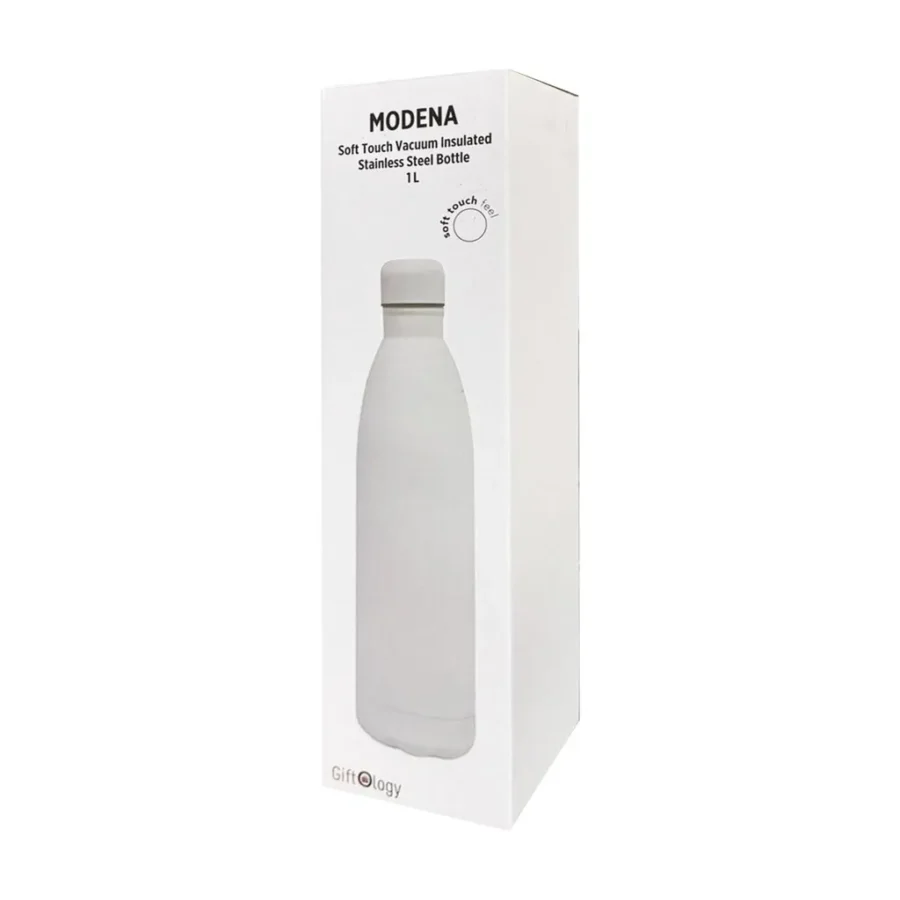 MODENA - Giftology Soft Touch lnsulated Water Bottle - 1L - White