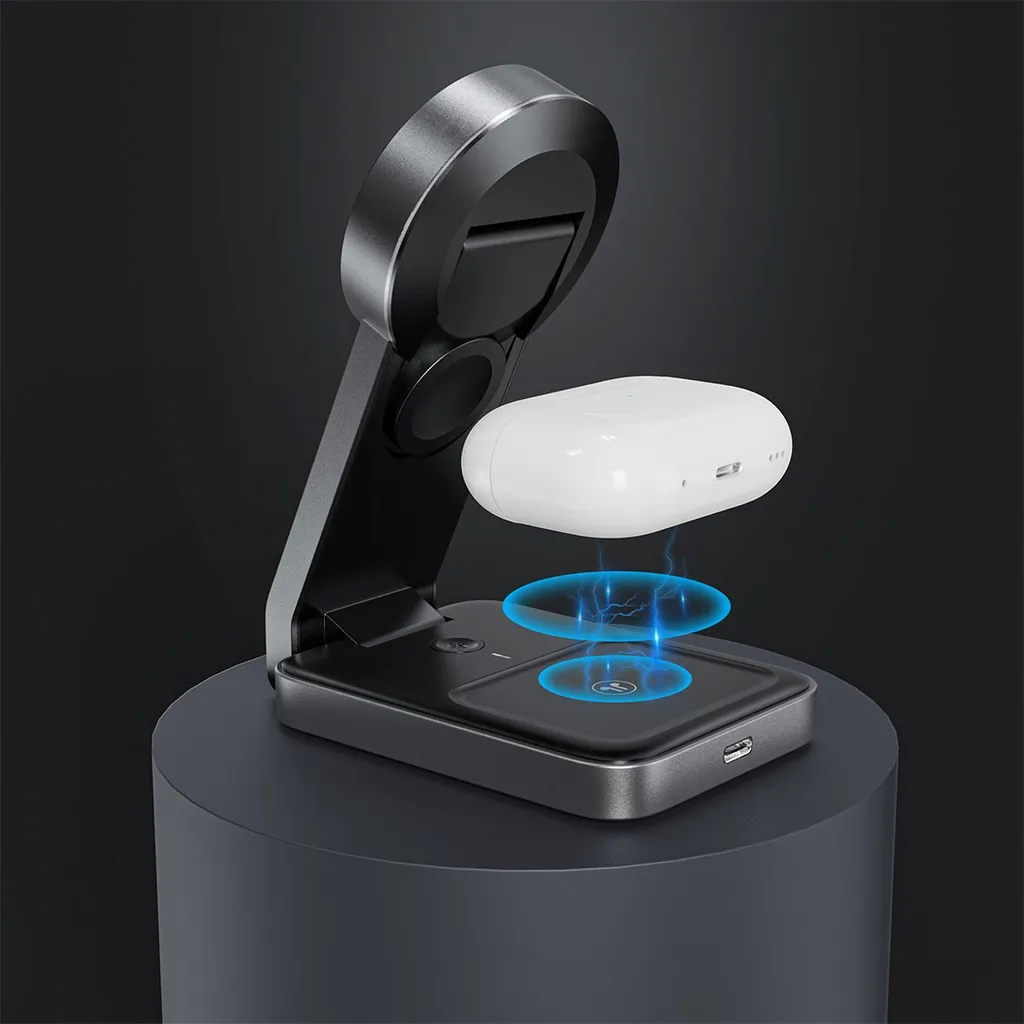 POWERBASE @memorii 3 in 1 Wireless Fast Charging Station with Ambient Light (4) POWERBASE @memorii 3 in 1 Wireless Fast Charging Station with Ambient Light